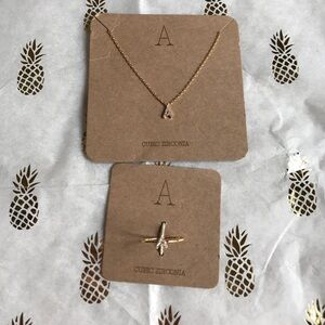 Cubic zirconia "A" ring size 7 and necklace set